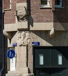 De hoek met rechts de (latere) garage-ingang.
<br/>
Marcel Westhoff, maart 2016